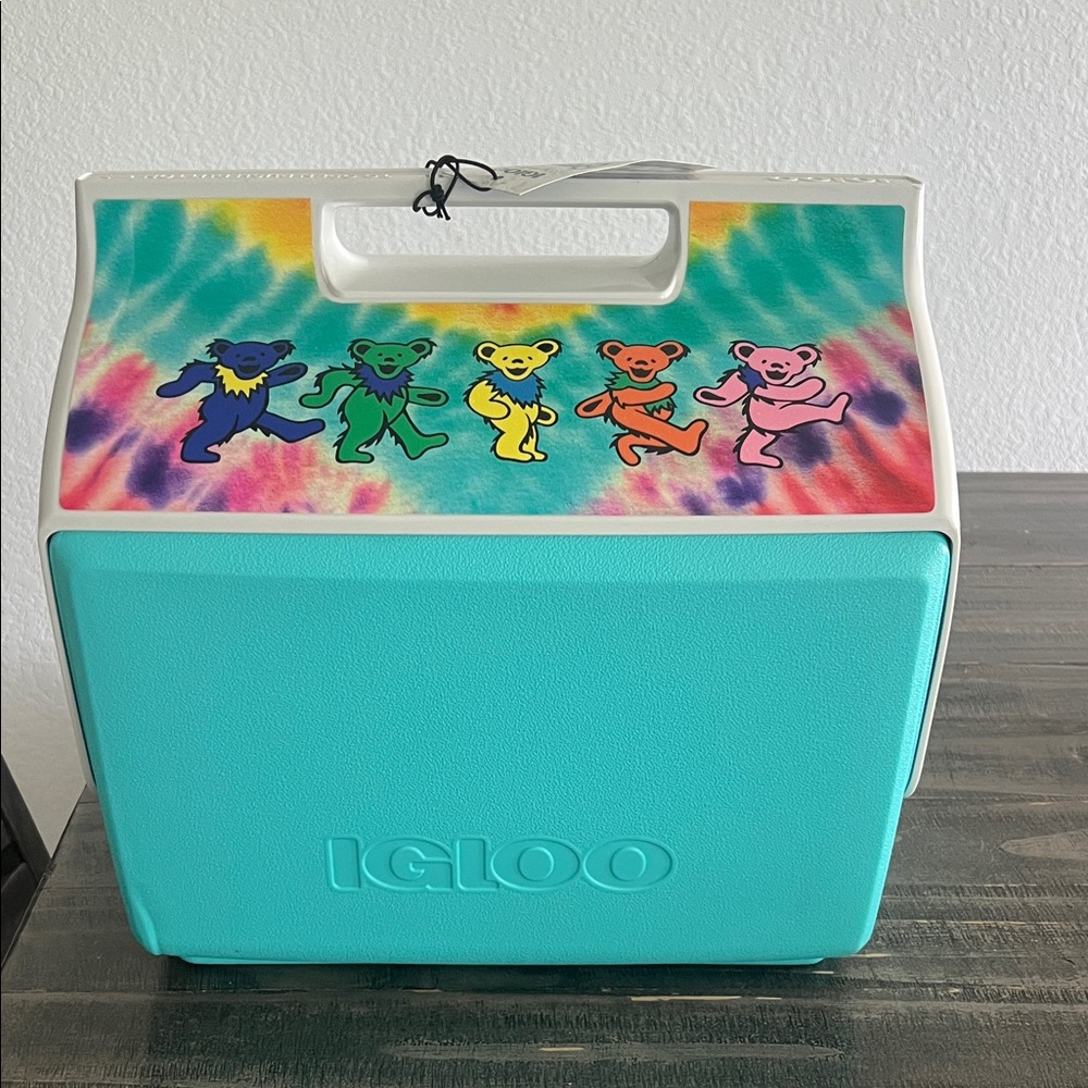 Igloo Cooler with Tie-Dye and Dancing Bears